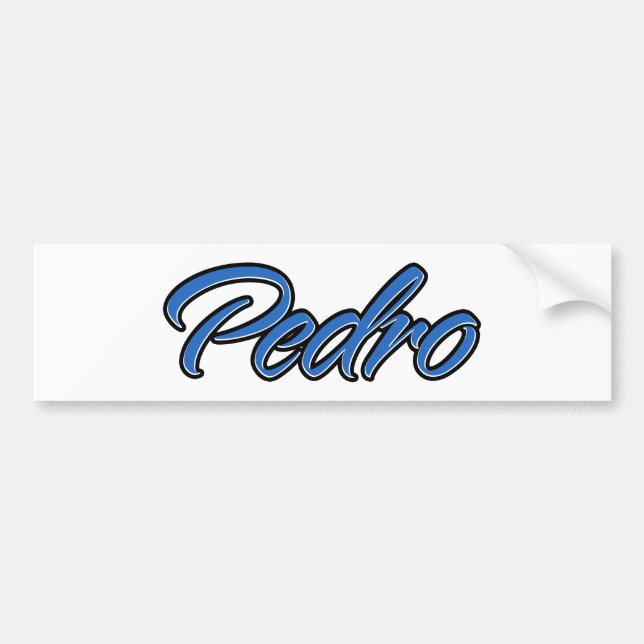 Pedro Namn blue Aufkleber Sticker Autoaufkleber Bildekal (Framsidan)