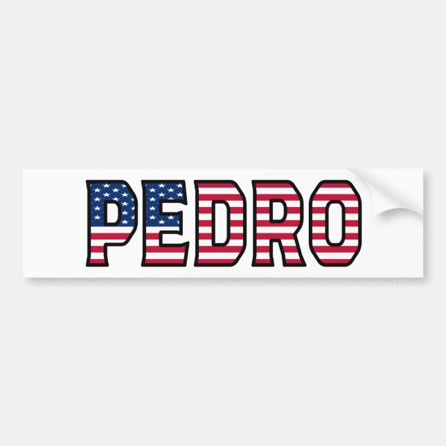 Pedro Namn Vorname USA Aufkleber Sticker Auto Bildekal (Framsidan)