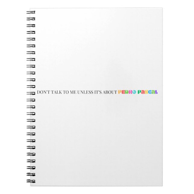 Pedro Pascal Funny Rainbow Notebook Journal Anteckningsbok (Framsidan)