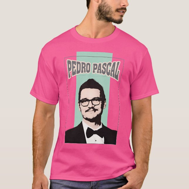 Pedro Pascal Glasses T Shirt (Framsida)