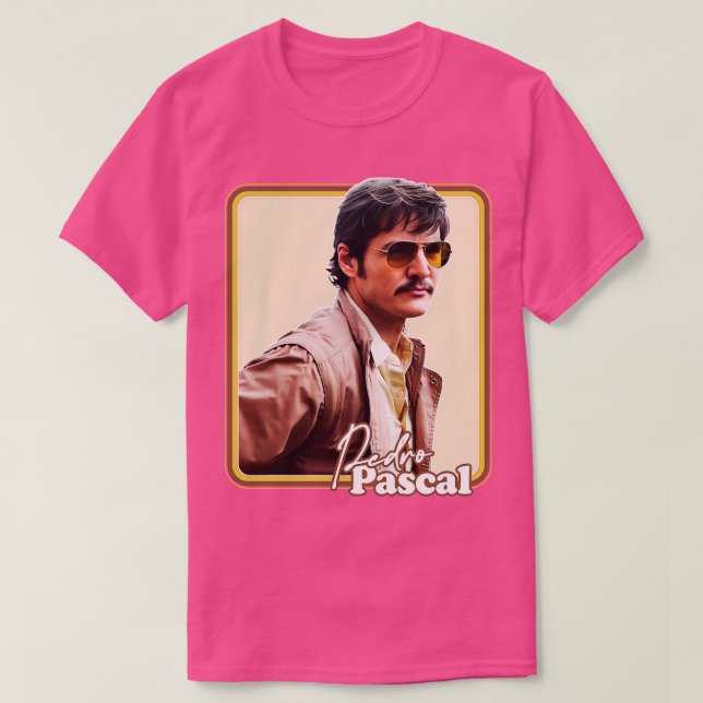 Pedro Pascal Retro Fläkt Artwork 1 T Shirt (Design framsida)