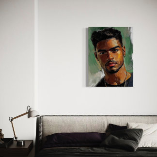 Pedro-Porträtt i en afo-Latino Man Poster
