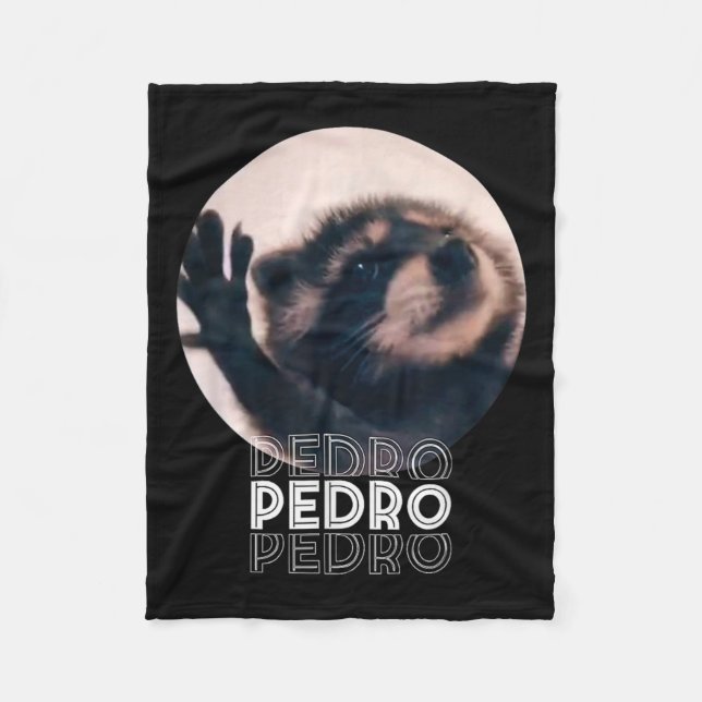 Pedro Racoon Dance Popular Internet Meme Mapache D Fleecefilt (Framsidan)