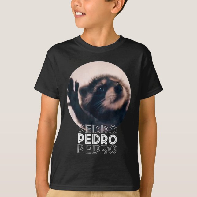 Pedro Racoon Dance Popular Internet Meme Mapache D T Shirt (Framsida)