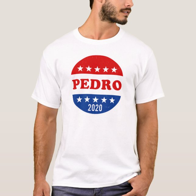 Pedro Vote Button 2020 Val T Shirt (Framsida)