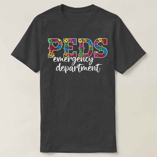 PEDS Akut Department Doktor RN ER Pediatriska E T Shirt (Design framsida)