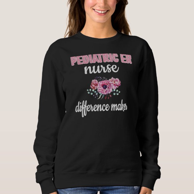 Peds er Nurse Difference Maker Pediatriska Er Nurs T Shirt (Framsida)