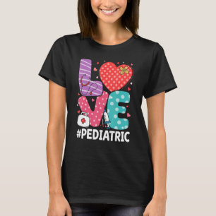 Peds Nurse Heart Stetoscope Pediatrisk sjuksköters T Shirt
