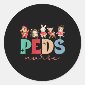 Peds Nurse jul Barn Nurse Julafton Party Runt Klistermärke