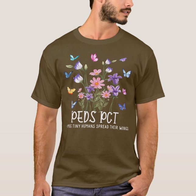 Peds Pct Butterflies Pediatriska kanylen Gift För  T Shirt (Framsida)