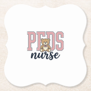 Peds Sjuksköterska Teddybjörn Vintage T-Shirt Desi Underlägg Papper