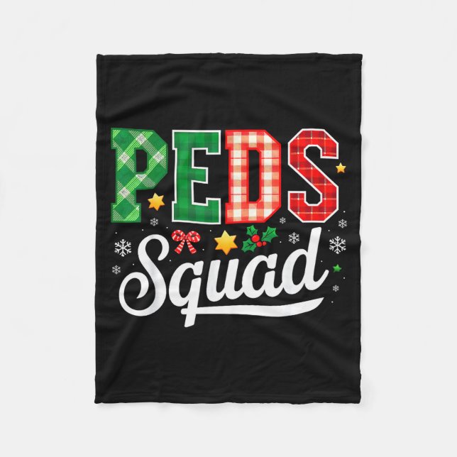 Peds Squad Pediatric Nursing Funny Pediatric Nurse Fleecefilt (Framsidan)