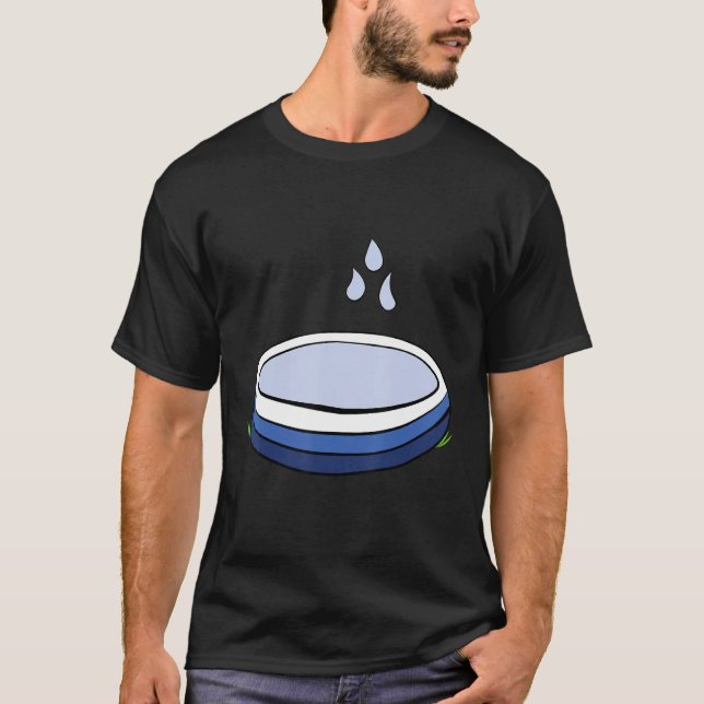 Pee in Bassäng Funny Swimmer Swimming Coach Player T Shirt (Framsida)
