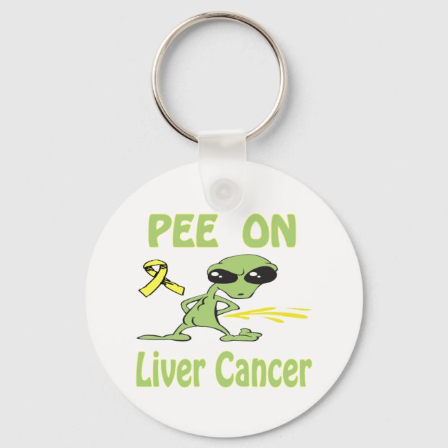 Pee on Liver Cancer Keychain Nyckelring (Framsida)
