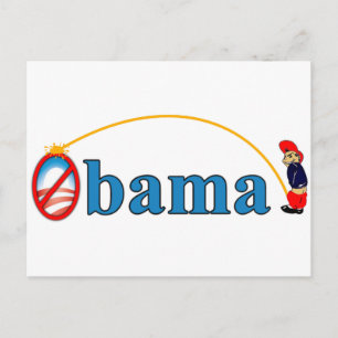 Pee on Obama Vykort