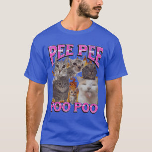 Pee Pee Poo Poo Roligt Katt Meme Bootleg pojke T Shirt