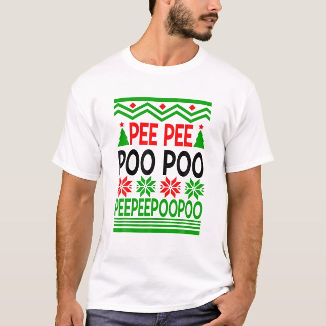 Pee Pee Poo Poo Ugly julsötare T Shirt (Framsida)