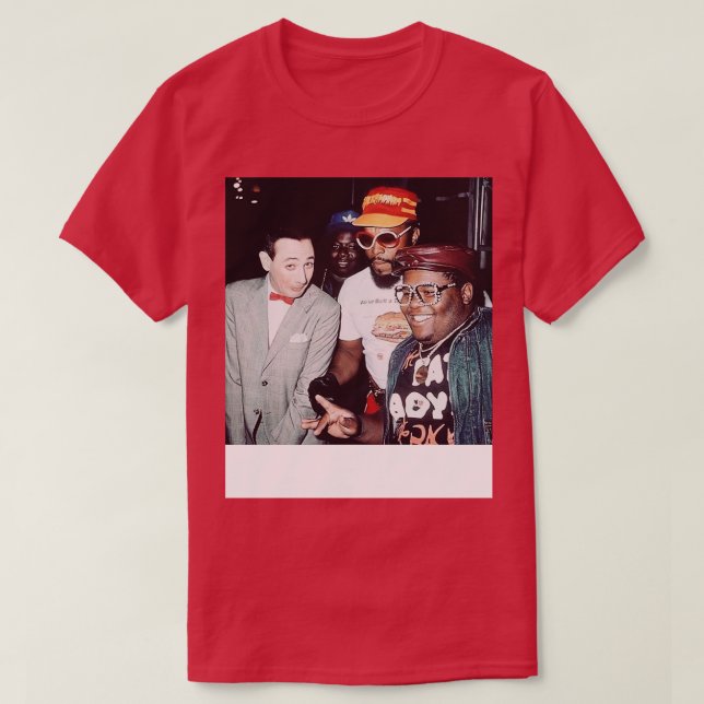 Pee Wee Herman medT och Tjock Boys 1985 Long Sl T Shirt (Design framsida)