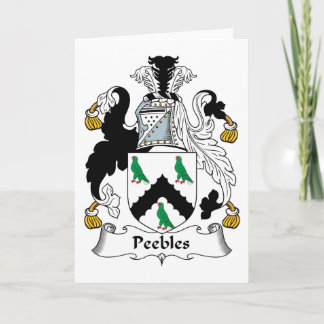 Peebles Family Crest Kort