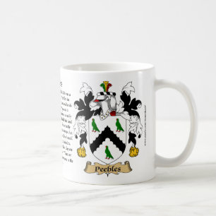 Peebles, ursprung, det menande och vapenskölden kaffemugg