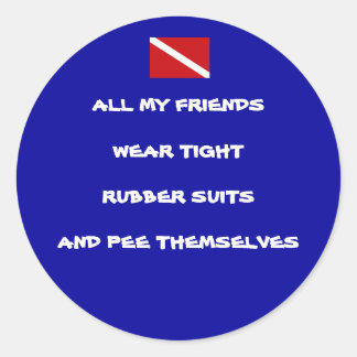 Peeing dykarerundaklistermärke #1 runt klistermärke