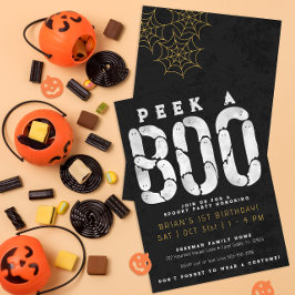 Peek a a Boo Kids Halloween Birthday Inbjudan