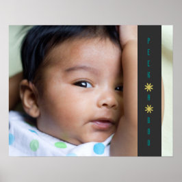 Peek A Boo Adsible Baby Poster