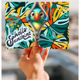 Peek A Boo Birdie Hej Sunshine Vykort