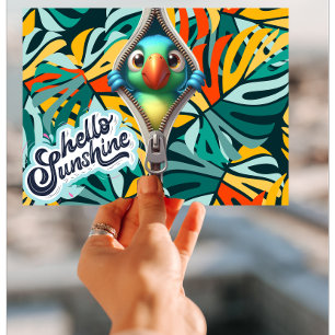 Peek A Boo Birdie Hej Sunshine Vykort