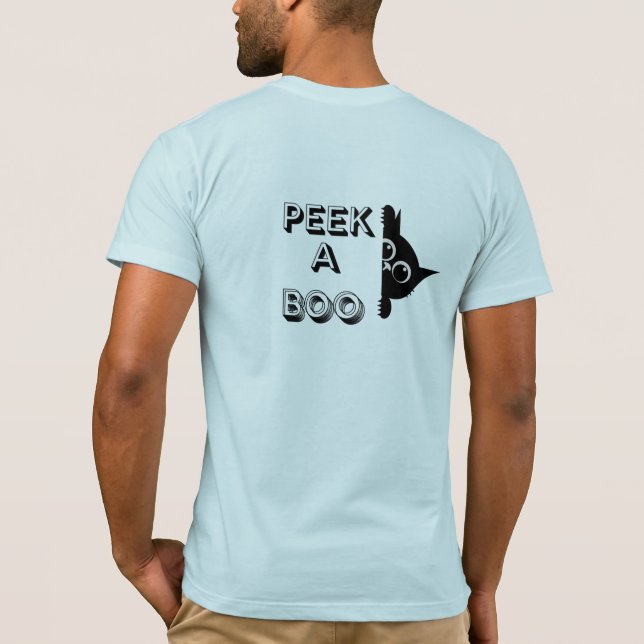 Peek-a-Boo Cat T-Shirt – Funny & Cute Kitty  (Baksida)