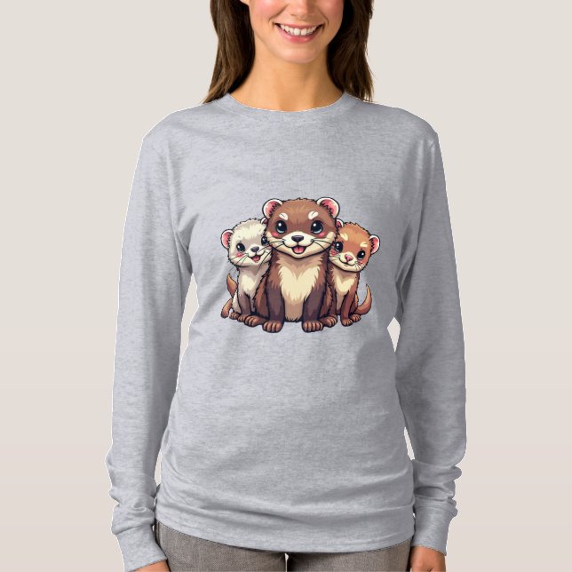 Peek-a-Boo Ferret under Blanket T-Shirt (Framsida)