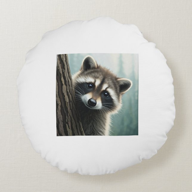 Peek-a-Boo, Forest Friend! Rund Kudde (Baksidan)