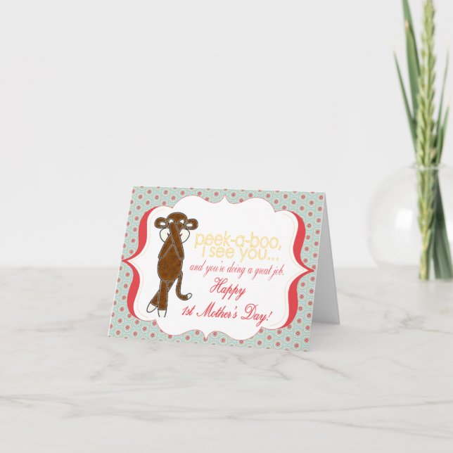 PeeK-A-Boo första Mors dag-kort Kort (Framsida)