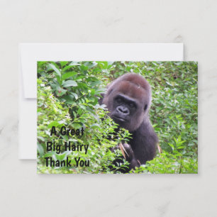 Peek-A-Boo Gorilla - tack för dina kort