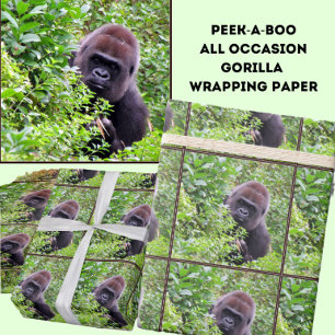 Peek-A-Boo Gorilla Wrapping Papper Presentpapper