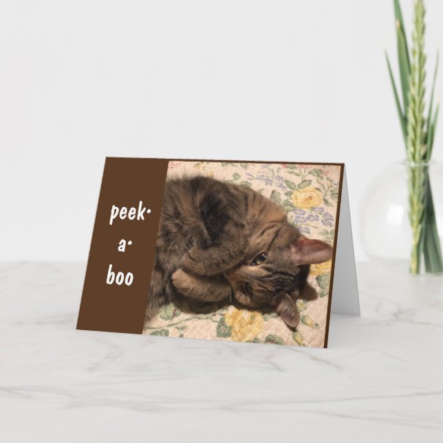 PEEK-A-BOO & *GRATTISAR* TILL DIG! KORT (Framsida)