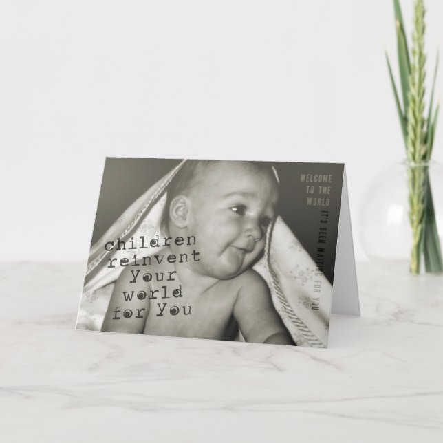 PEEK-A-BOO-gratulationskort Tack Kort (Framsida)