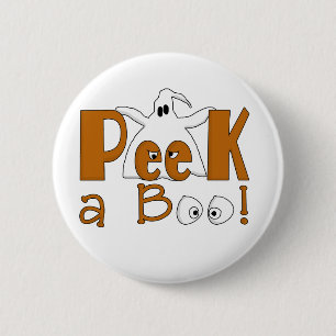 Peek A Boo Halloween T-shirts och presenter Knapp