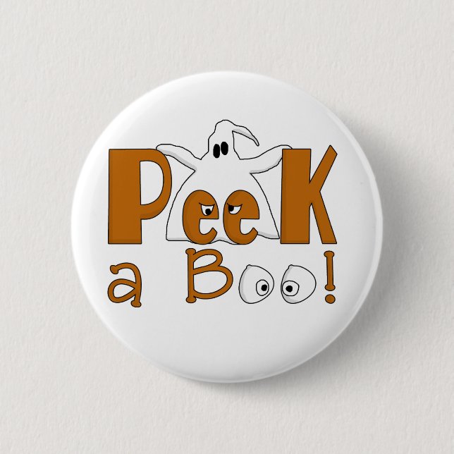Peek A Boo Halloween T-shirts och presenter Knapp (Framsida)