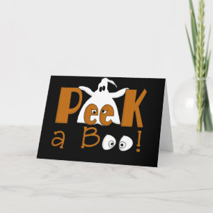 Peek A Boo Halloween T-shirts och presenter Kort