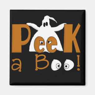 Peek A Boo Halloween T-shirts och presenter Magnet