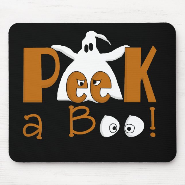 Peek A Boo Halloween T-shirts och presenter Musmatta (Framsidan)