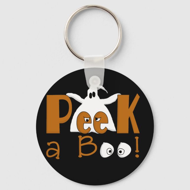 Peek A Boo Halloween T-shirts och presenter Nyckelring (Framsida)
