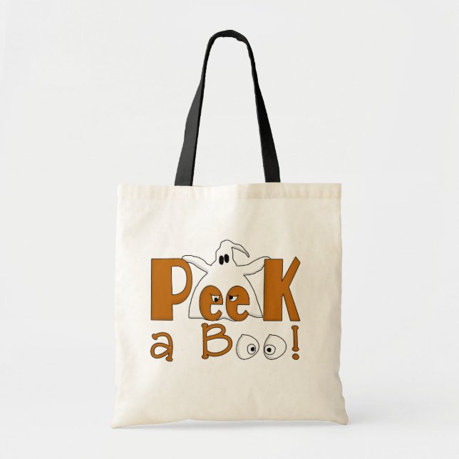 Peek A Boo Halloween T-shirts och presenter Tygkasse (Framsidan)
