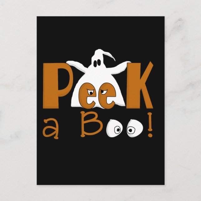 Peek A Boo Halloween T-shirts och presenter Vykort (Framsida)