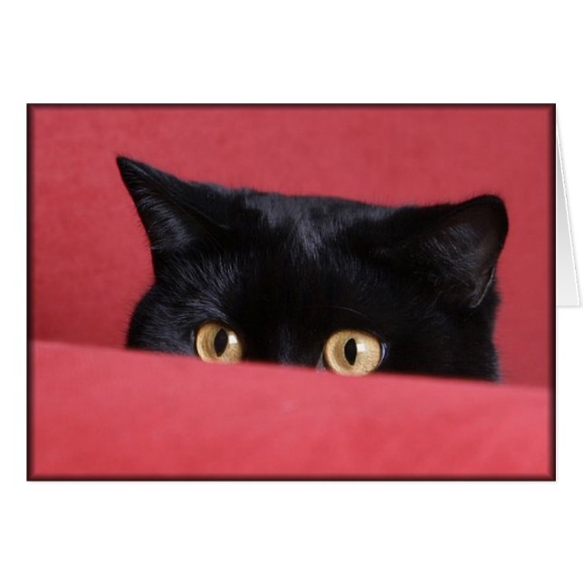 Peek-a-Boo Hälsningskort (Framsidan Horizontal)