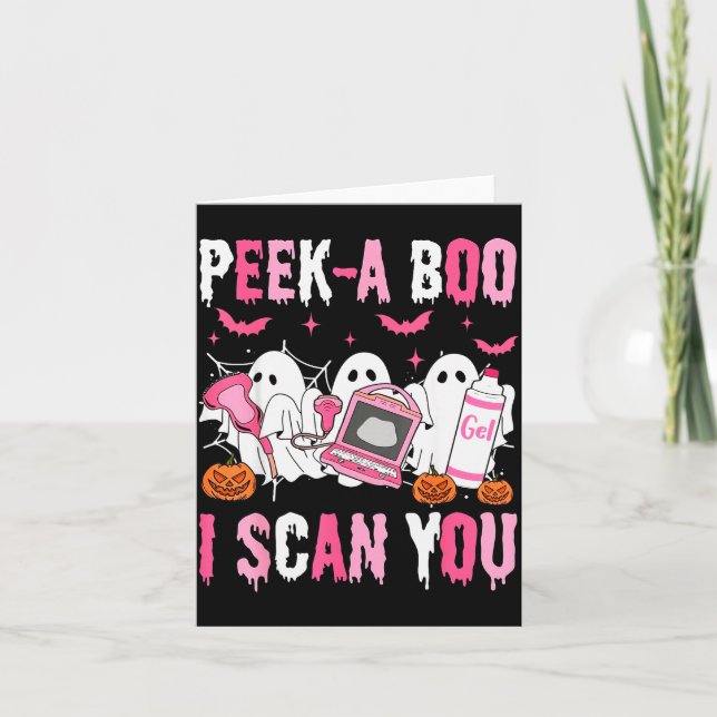Peek A Boo I Scan You Soky Sonographer Ultrasound  Kort (Framsida)