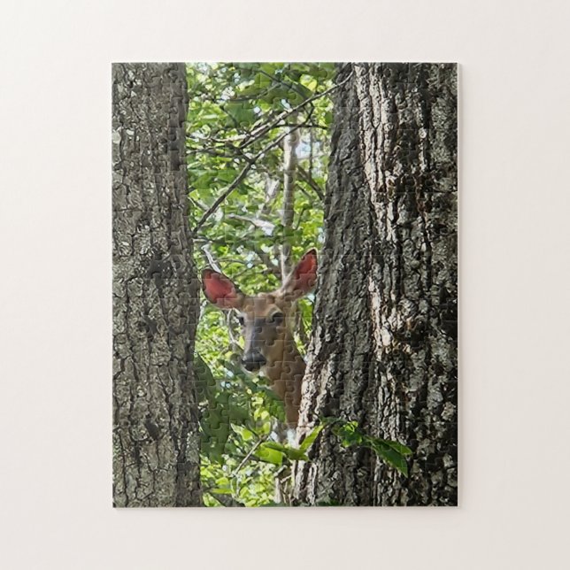 Peek-a-boo I see you Deer Puzzle Pussel (Vertikal)