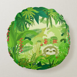 Peek a Boo Jungle Sloth Rund Kudde