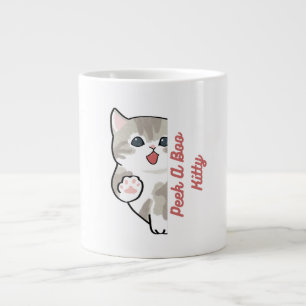 "Peek A Boo Kitty Söt Katt Mugg" Jumbo Mugg
